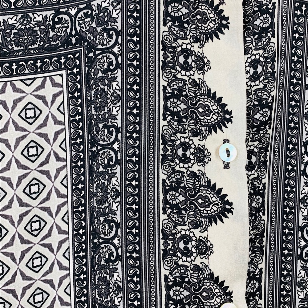 Zara Basic Blouse Button Down - image 3